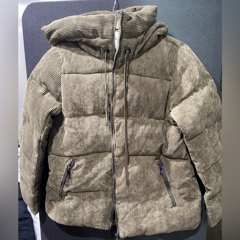 Sam Edelman Hooded corduroy Puffer Jacket XS - Picture 3 of 8